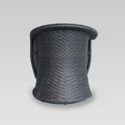 Larchmont Wicker Swivel Chair - Brown/Navy - Christopher Knight Home -Outdoor Living Shop GUEST d59c473c b106 4227 94b1 be5d70386311