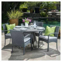 Theodore 5pc Wicker Patio Dining Set - Christopher Knight Home -Outdoor Living Shop GUEST d6a686ba 8d4e 486b bc4c e8cf789df10f
