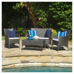 Malta Outdoor 4pc Wicker Chat Set With Cushions - Christopher Knight Home 10 Malta Outdoor 4pc Wicker Chat Set With Cushions - Christopher Knight Home -Outdoor Living Shop GUEST d78dfa47 622f 4857 88f9 4aa5be1418dd