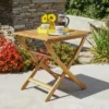 Positano Acacia Wood Foldable Square Bistro Table - Natural Christopher Knight Home -Outdoor Living Shop GUEST d7d28c8d ed81 4e34 b515 96379767dbaf