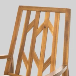 Nuna 2pc Acacia Wood Patio Rocking Chair Set - Teak/Cream - Christopher Knight Home -Outdoor Living Shop GUEST d86bd0a1 d20c 4b31 8fb9 9d6075d2faa4