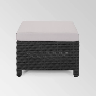 Waverly 5pc Faux Wicker Sectional Set Dark Gray/Gray - Christopher Knight Home 6 Waverly 5pc Faux Wicker Sectional Set Dark Gray/Gray - Christopher Knight Home - Image 4