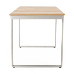 Cibola Outdoor Aluminum Rectangle Dining Table - Natural/Silver - Christopher Knight Home -Outdoor Living Shop GUEST d9e22145 25a1 4279 a6a9 47eaeee363bb 1