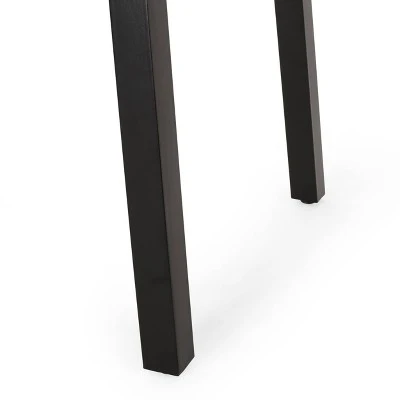 Pointe Outdoor Modern Industrial Aluminum Rectangle Dining Table - Gray/Matte Black - Christopher Knight Home 8 Pointe Outdoor Modern Industrial Aluminum Rectangle Dining Table - Gray/Matte Black - Christopher Knight Home - Image 6