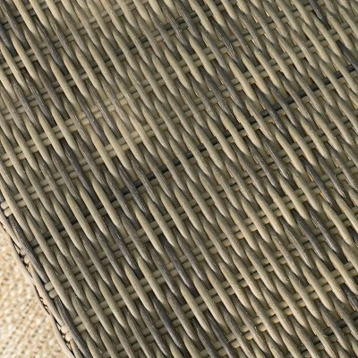 Hampton 2pk Wicker Mid-Century Club Chairs - Gray - Christopher Knight Home 5 Hampton 2pk Wicker Mid-Century Club Chairs - Gray - Christopher Knight Home - Image 3