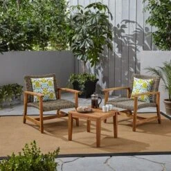 3pc Hampton Wood And Wicker Patio Set - Christopher Knight Home 14 3pc Hampton Wood And Wicker Patio Set - Christopher Knight Home -Outdoor Living Shop GUEST e2e06ba9 134c 4241 8b22 a6fd0438b4e1