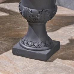 19" Wide Planter Delphine Lightweight Patio Urn Black - Christopher Knight Home -Outdoor Living Shop GUEST e3605921 4825 4310 a2fd 5155fb635bf3