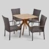 5pc Stamford Wood & Wicker Dining Set Teak - Christopher Knight Home -Outdoor Living Shop GUEST e380ac6a 6dc0 4355 abad 98cdfce584fe
