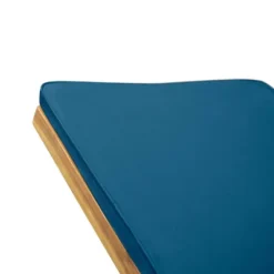 Kyoto 3pc Outdoor Acacia Wood Chaise Lounge Set With Cushions - Teak/Blue - Christopher Knight Home -Outdoor Living Shop GUEST e65c8e75 0134 44f1 a7ef 045c4de1c922