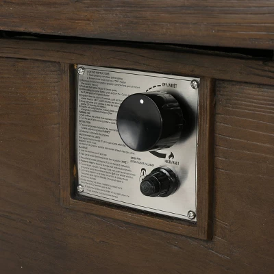 Cape Coral 4pc Metal Conversation And Gas Fire Table Set - Khaki/Brown/Black - Christopher Knight Home 8 Cape Coral 4pc Metal Conversation And Gas Fire Table Set - Khaki/Brown/Black - Christopher Knight Home - Image 6