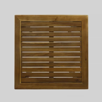 Polaris Acacia Wood Square Bar Table Teak - Christopher Knight Home 5 Polaris Acacia Wood Square Bar Table Teak - Christopher Knight Home - Image 3