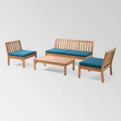 Caswell 4pc Acacia Wood Chat Set - Christopher Knight Home -Outdoor Living Shop GUEST e7723625 791d 4be7 98a3 06d7f9a9a07c