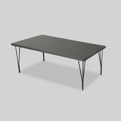 Colt 7pc Wicker Dining Set - Gray - Christopher Knight Home 4 Colt 7pc Wicker Dining Set - Gray - Christopher Knight Home - Image 2