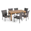 Hayes 7pc Wood & Wicker Expandable Dining Set - Natural/Brown - Christopher Knight Home 1 Hayes 7pc Wood & Wicker Expandable Dining Set - Natural/Brown - Christopher Knight Home -Outdoor Living Shop GUEST e94ab1cc 4aca 4059 846a 753db0f3618d