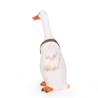 Christopher Knight Home 16" Wide Farnum Concrete Outdoor Novelty Goose Planter White/Brown 6 Christopher Knight Home 16" Wide Farnum Concrete Outdoor Novelty Goose Planter White/Brown - Image 4