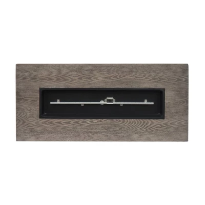 Senoia Outdoor Rectangular Fire Pit With Tank Holder - Brown - Christopher Knight Home 10 Senoia Outdoor Rectangular Fire Pit With Tank Holder - Brown - Christopher Knight Home - Image 8