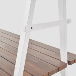 Huckleberry Rectangle Acacia Wood Patio Dining Table With Iron Plant Hanger Dark Brown/White - Christopher Knight Home -Outdoor Living Shop GUEST ec091870 0a38 4681 a4ef 13ed99ffe55f