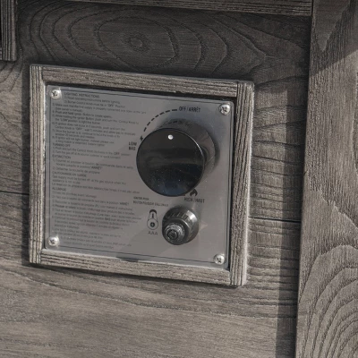 Ellington Outdoor Wood Patterned Square Gas Fire Pit - Gray - Christopher Knight Home 6 Ellington Outdoor Wood Patterned Square Gas Fire Pit - Gray - Christopher Knight Home - Image 4