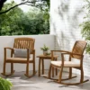 Selma 3pc Acacia Wood Rocking Chair W/ Cushion & Acacia Side Table - Teak - Christopher Knight Home -Outdoor Living Shop GUEST ed184540 e9ca 41a1 959d 7045f0ff9c4c