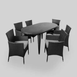 Vincent 7pc Wicker Patio Dining Set - Christopher Knight Home