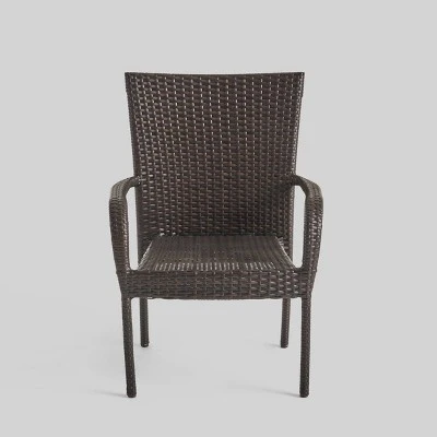 5pc Stamford Wood & Wicker Dining Set Teak - Christopher Knight Home 5 5pc Stamford Wood & Wicker Dining Set Teak - Christopher Knight Home - Image 3