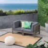 Oana 2pc Acacia Wood Modular Loveseat - Christopher Knight Home -Outdoor Living Shop GUEST ef869015 f9ac 487d be52 2d2d447cf575