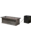 Anchorage 56" MGO Gas Fire Table With Concrete Tank Holder- Rectangular -Gray Wood - Christopher Knight Home -Outdoor Living Shop GUEST f07f4eb9 e846 4812 9182 a5139a189c08
