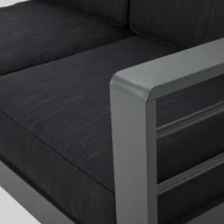 Cape Coral 5pc Aluminum Sofa Set With Cushions - Dark Gray - Christopher Knight Home 14 Cape Coral 5pc Aluminum Sofa Set With Cushions - Dark Gray - Christopher Knight Home -Outdoor Living Shop GUEST f09fd5a8 fd61 49cc a727 b1031779c325