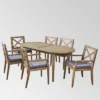 Pines 7pc Acacia Oval Wood Dining Set - Gray/Dark Gray - Christopher Knight Home -Outdoor Living Shop GUEST f1fbd50c 8398 45c5 8bfb 7e9a2aecfff2