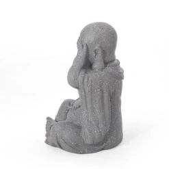 Harrod Outdoor See No Evil Monk Garden Statue - Stone Gray - Christopher Knight Home -Outdoor Living Shop GUEST f205c63e 9c16 4a62 970d 5df8e44039cd