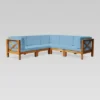 Brava 5pc Acacia Sectional Sofa Set - Teak/Blue - Christopher Knight Home -Outdoor Living Shop GUEST f25ffc68 2fe9 46d6 a871 04bda08a419a