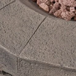 Dino Lightweight 31.75" Concrete Gas Fire Pit Brown - Christopher Knight Home -Outdoor Living Shop GUEST f3310c7c f9d5 4545 9870 ac9d4bed26b5