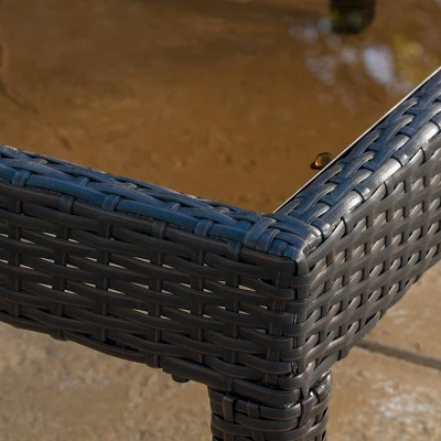 Antibes 5pc Wicker Patio Chat Set With Cushions - Brown - Christopher Knight Home 4 Antibes 5pc Wicker Patio Chat Set With Cushions - Brown - Christopher Knight Home - Image 2