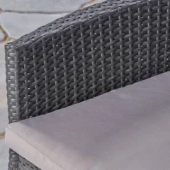 Bruna 3pc Wood & Wicker Bistro Set - Gray/Gray - Christopher Knight Home -Outdoor Living Shop GUEST f5960cd9 71a3 427b bd22 05f04a790f87