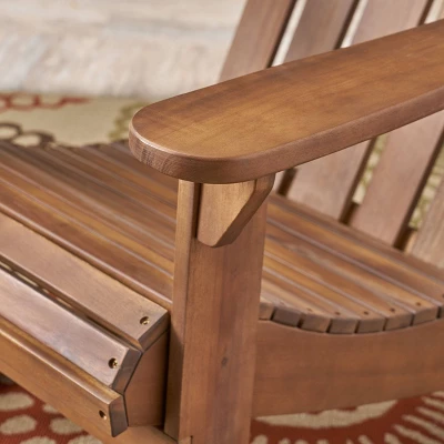 Hollywood Acacia Wood Adirondack Rocking Chair - Christopher Knight Home 5 Hollywood Acacia Wood Adirondack Rocking Chair - Christopher Knight Home - Image 3