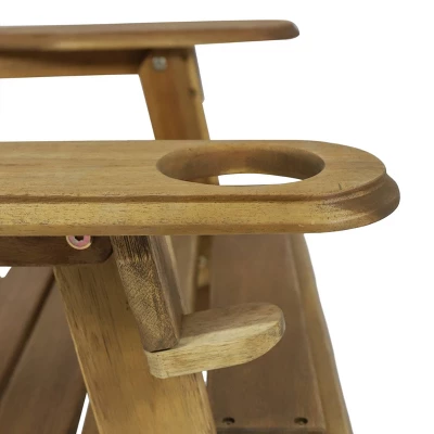 Bellwood Outdoor Acacia Wood Folding Adirondack Chair Natural - Christopher Knight Home 8 Bellwood Outdoor Acacia Wood Folding Adirondack Chair Natural - Christopher Knight Home - Image 6