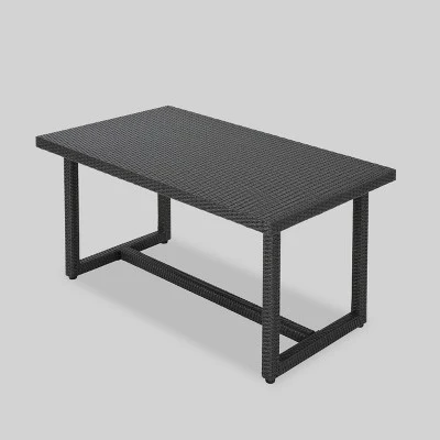 Melville 7pc Wicker Dining Set - Gray - Christopher Knight Home 5 Melville 7pc Wicker Dining Set - Gray - Christopher Knight Home - Image 3