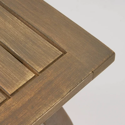 Arcadia 2pc Acacia Wood Rocking Chair And Side Table Set Gray - Christopher Knight Home 6 Arcadia 2pc Acacia Wood Rocking Chair And Side Table Set Gray - Christopher Knight Home - Image 4