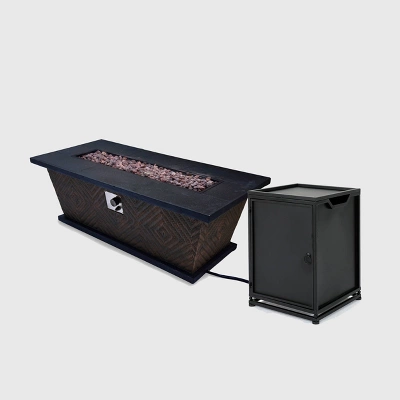 Driscoll 7pc Acacia Wood Chat Set With Fire Pit - Teak/Cream/Brown - Christopher Knight Home 7 Driscoll 7pc Acacia Wood Chat Set With Fire Pit - Teak/Cream/Brown - Christopher Knight Home - Image 5