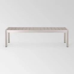 Cape Coral Aluminum Modern Dining Bench - Christopher Knight Home -Outdoor Living Shop GUEST fa1d2b4b 9172 4e94 923d 4ca7f60a658f