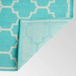 5'3" X 7' Ifran Outdoor Rug Teal/Ivory - Christopher Knight Home