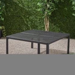 Tahoe Square Aluminum Modern Woven Accents Dining Table - Christopher Knight Home -Outdoor Living Shop GUEST fb4a1e29 07fa 46b1 84b9 af689c9bc98e