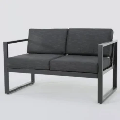 Navan 12pc Aluminum Sectional Sofa Seating Set Black/Dark Gray - Christopher Knight Home -Outdoor Living Shop GUEST fbd48da7 2345 40e2 923b adf8894f59af