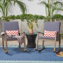 Candel 2pk Acacia Wood Rocking Chairs - Gray - Christopher Knight Home -Outdoor Living Shop GUEST fd1395be fa50 4ce9 b977 f63d33d75c03