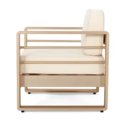 Maya Bay 2pc Patio Aluminum Club Chairs - Gold/White - Christopher Knight Home -Outdoor Living Shop GUEST fd540e95 e112 4bbf 8896 25c1a33fa586